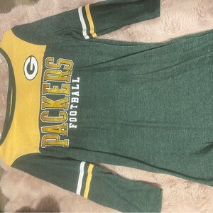 Team Apparel Packers Women Long Sleeve Tee - Green and Yellow